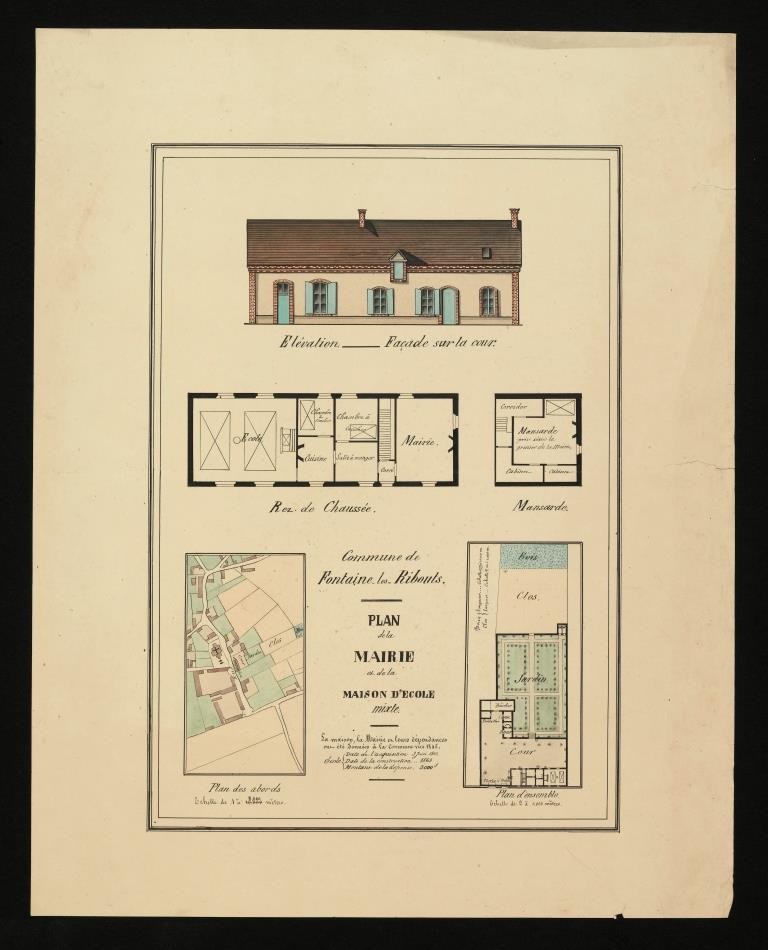 plan mairie 1868