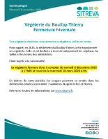 fermeture vegeterie 11 2025