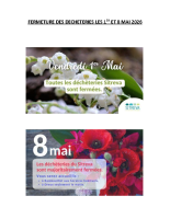 FERMETURE DES DECHETERIES LES 1ER ET 8 MAI 2026