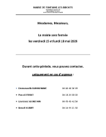 fermeture mairie